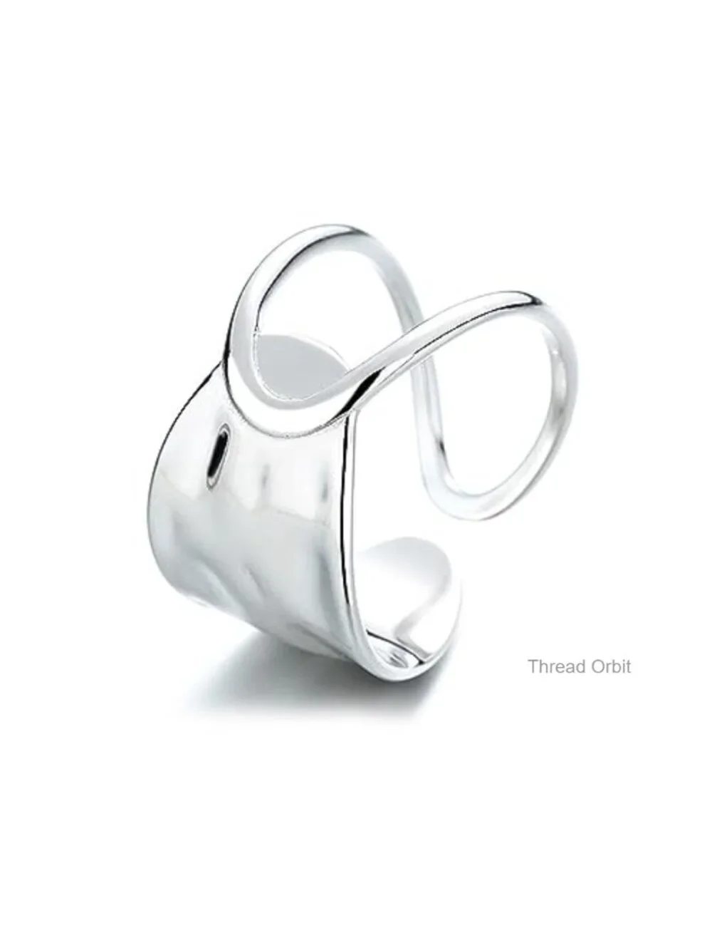 925 Sterling Silver Band Ring Adjustable Open Knuckle Rings Thumb Ring